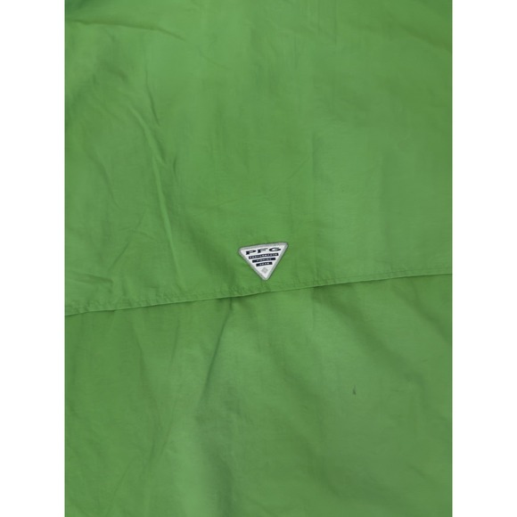 Columbia Omni-Shade Shirt Men Size L Green Button Up Short Sleeve Fishing Gear - Picture 8 of 8